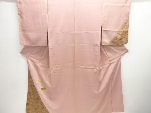 金彩地紙に花模様刺繍訪問着
